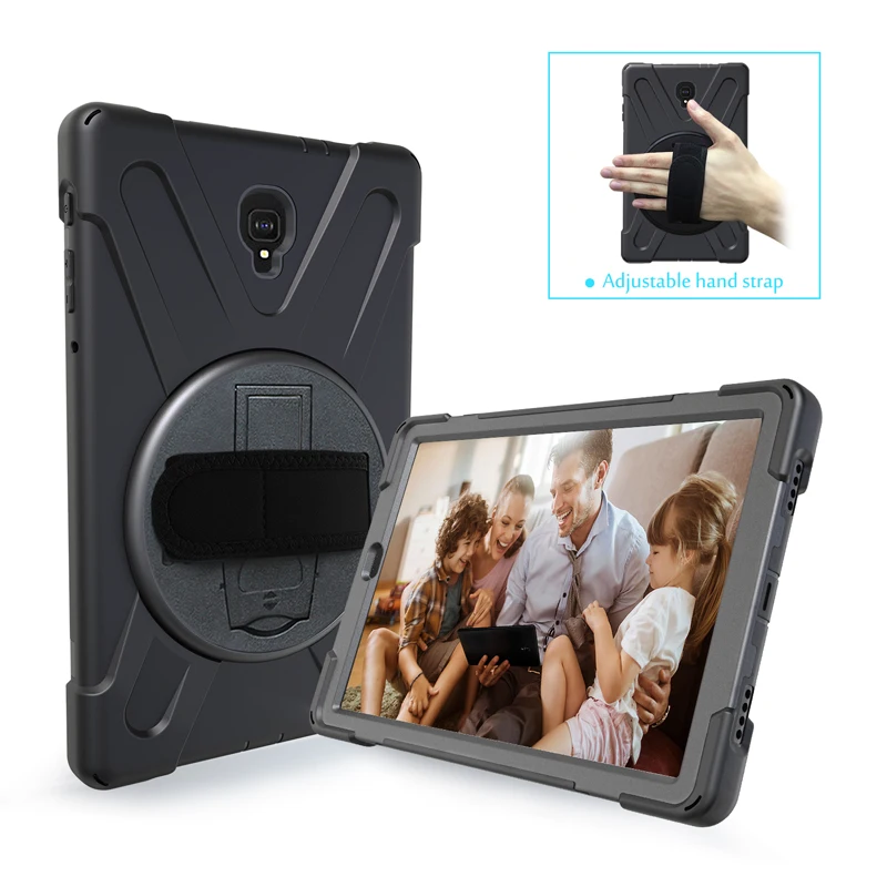 

Case For Samsung Galaxy Tab A2 10.5 T590 T595 Kids Safe Shockproof Heavy Duty Silicone Hard Cover kickstand Hand bracel