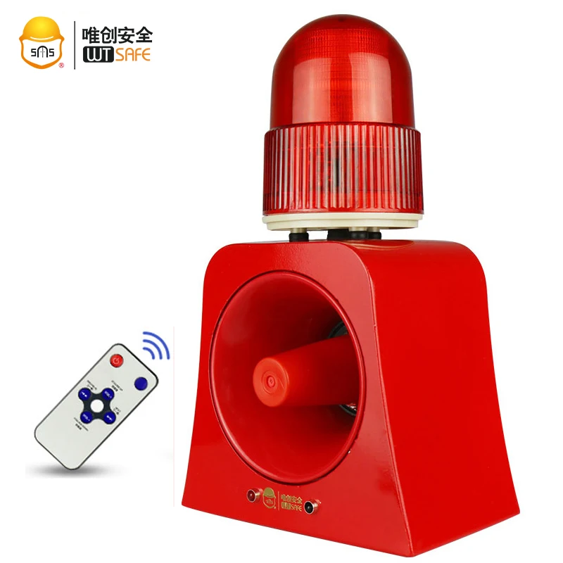 Outdoor Wireless Storbe Alarm Siren with LED Beacon Horn Speaker Audible Alarm Annunciator with