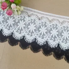 14-15 см широкая Водорастворимая молочная шелковая лента с вышивкой кружевная отделка для DIY одежды, платья, юбки, роскошные украшения