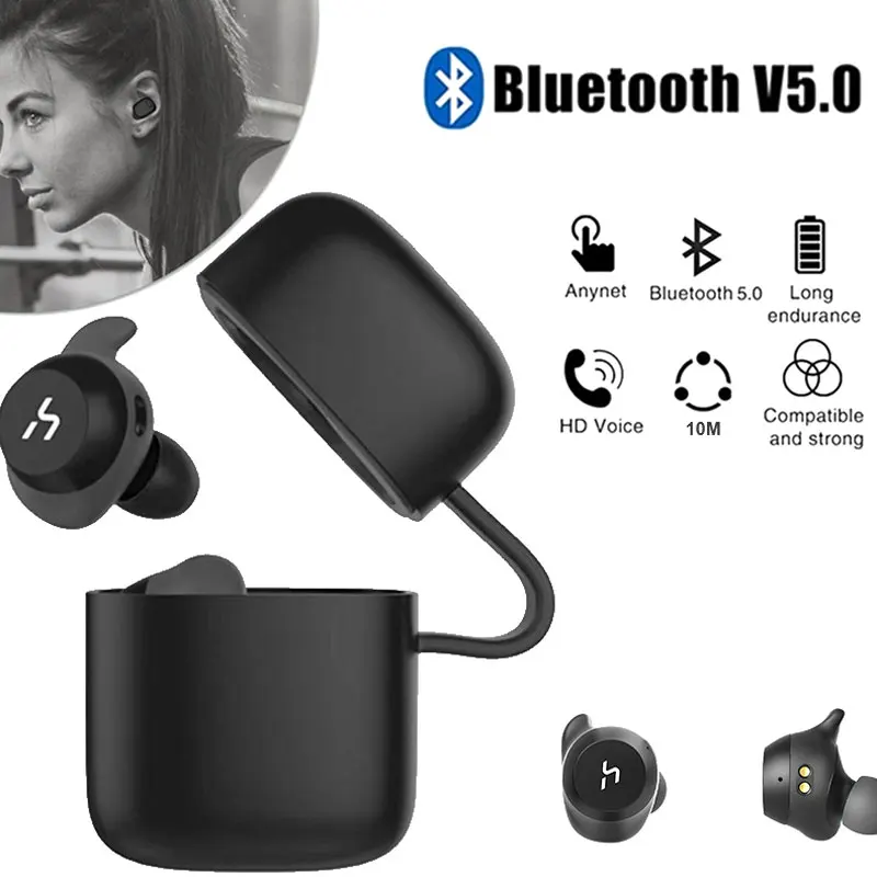 

HAVIT G1W Bluetooth 5.0 Earphone Wireless Headset Handsfree Earbuds Stereo Mini Earphones Headsets With Mic 720mAh Charge Box
