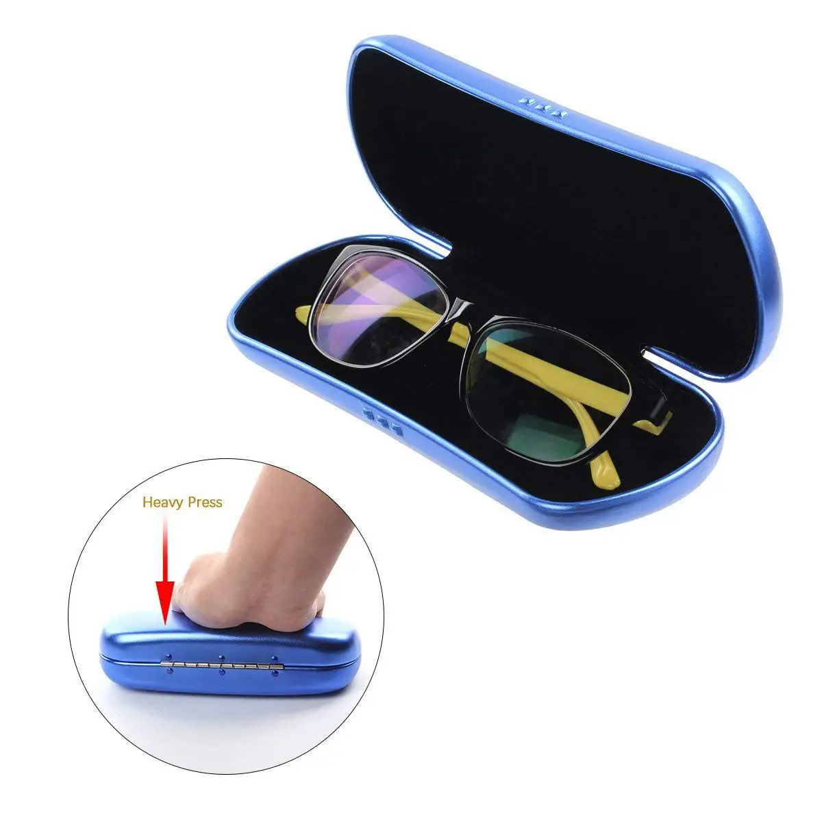 

MYTL-Aluminum Glasses Case Hard Shell Spectacles Box for Small and Medium Frames
