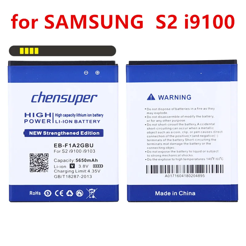 Новый chensuper 5650mAh EB-F1A2GBU использовать для SAMSUNG Galaxy S2 батареи i9100g i9103 i9105 i9108 i9050 i9188 S II
