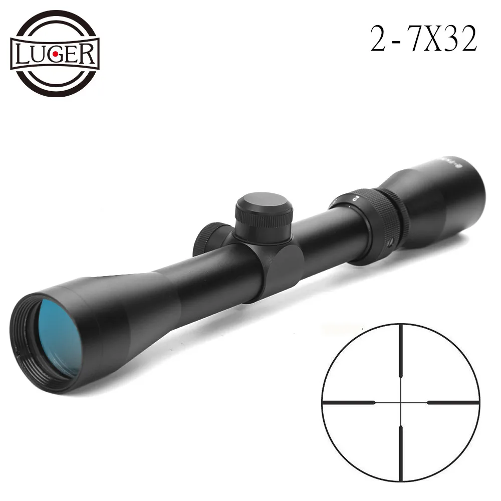 Long Eye Relief 27x32 Duplex Crosshair Rifle Scope Sight For Hunting