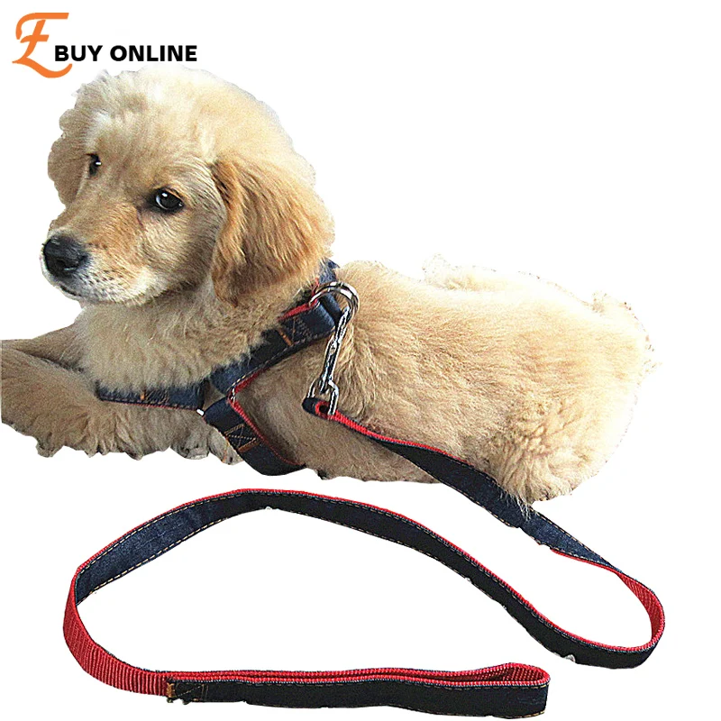 Dog Lead Leash Collar Pet Harness Silk Nylon Adjustable Safety Control