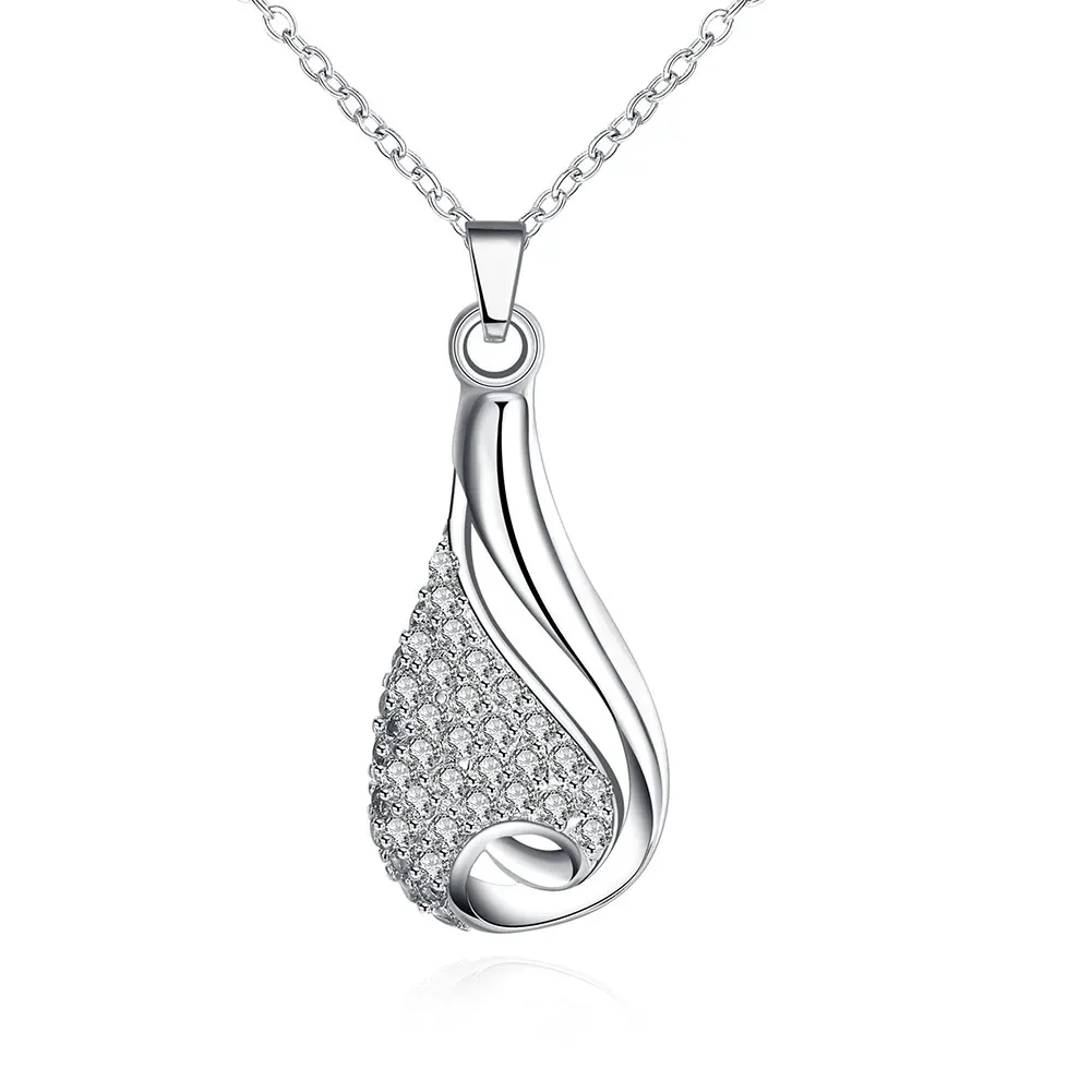 

Fashion Water Drop Shape Zircon Pendant 925 Sterling Silver Pendant Fine Jewelry Accessories Sterling Silver Accessories