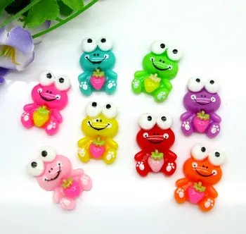 

50Pcs Mixed Resin Frog Beads Decoration Crafts Flatback Cabochon Scrapbooking Fit Phone Embellishments Diy Accessories