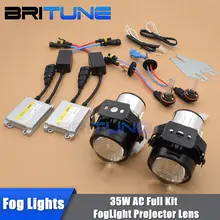 Universal 2.5 de polegada ESCONDEU Bixenon/Feixe Único Xenon H11 Luzes de Nevoeiro Lente Do Projetor Bifocal Luzes de Condução À Prova D’ Água diy Completo Kit