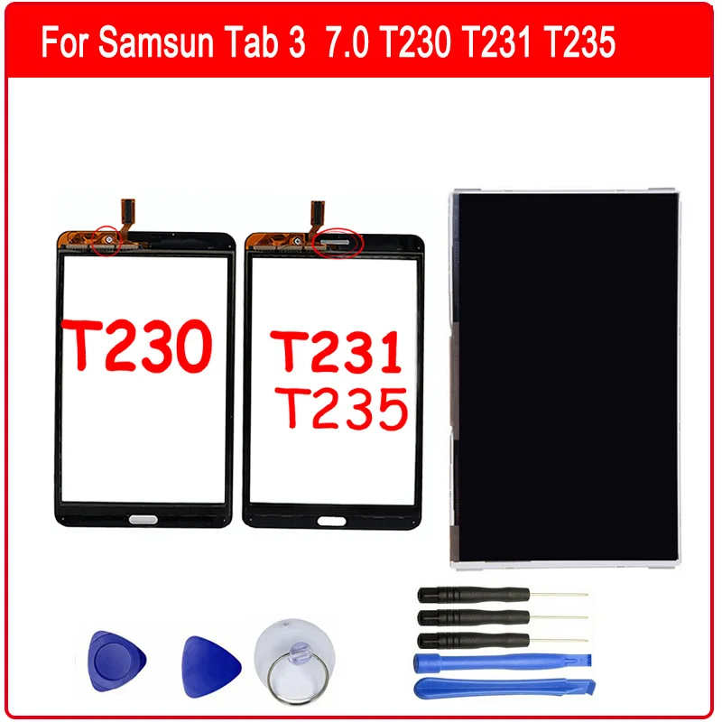 

For Samsung Galaxy Tab 3 7.0" T230 T231 SM-T210 SM-T211 T235 LCD Display Panel Touch Screen Tactile Sensor Digitizer Repair