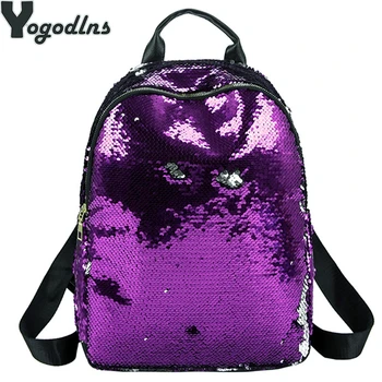 

Glitter Backpack Women Sequins Knapsack Teenage Girls Rucksack Fashion Female Gold Black School Sequin Bag Casual travel