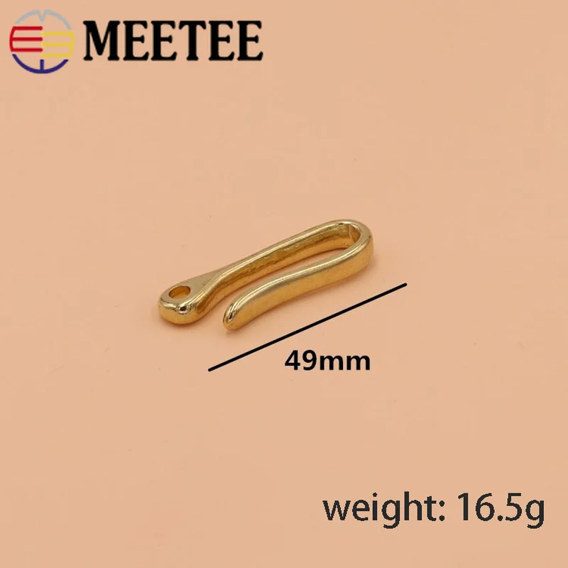 Meetee 2 шт. 49/60/72 мм латунная ткань с металлической пряжкой u образный крюк Кнопка