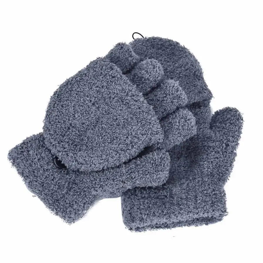 CHAMSGEND подходит для женщин, девушек и девочек. руки запястья теплые зимние перчатки без пальцев митенки Прямая 1F5