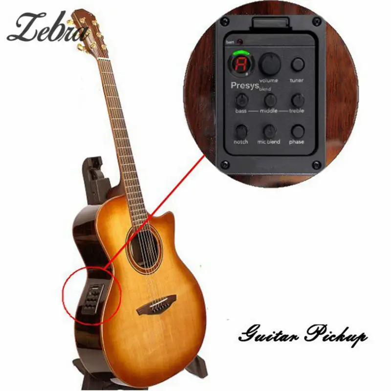 Зебра народные адаптеры для акустической гитары Mic Beat Board Presys Blend двухрежимный