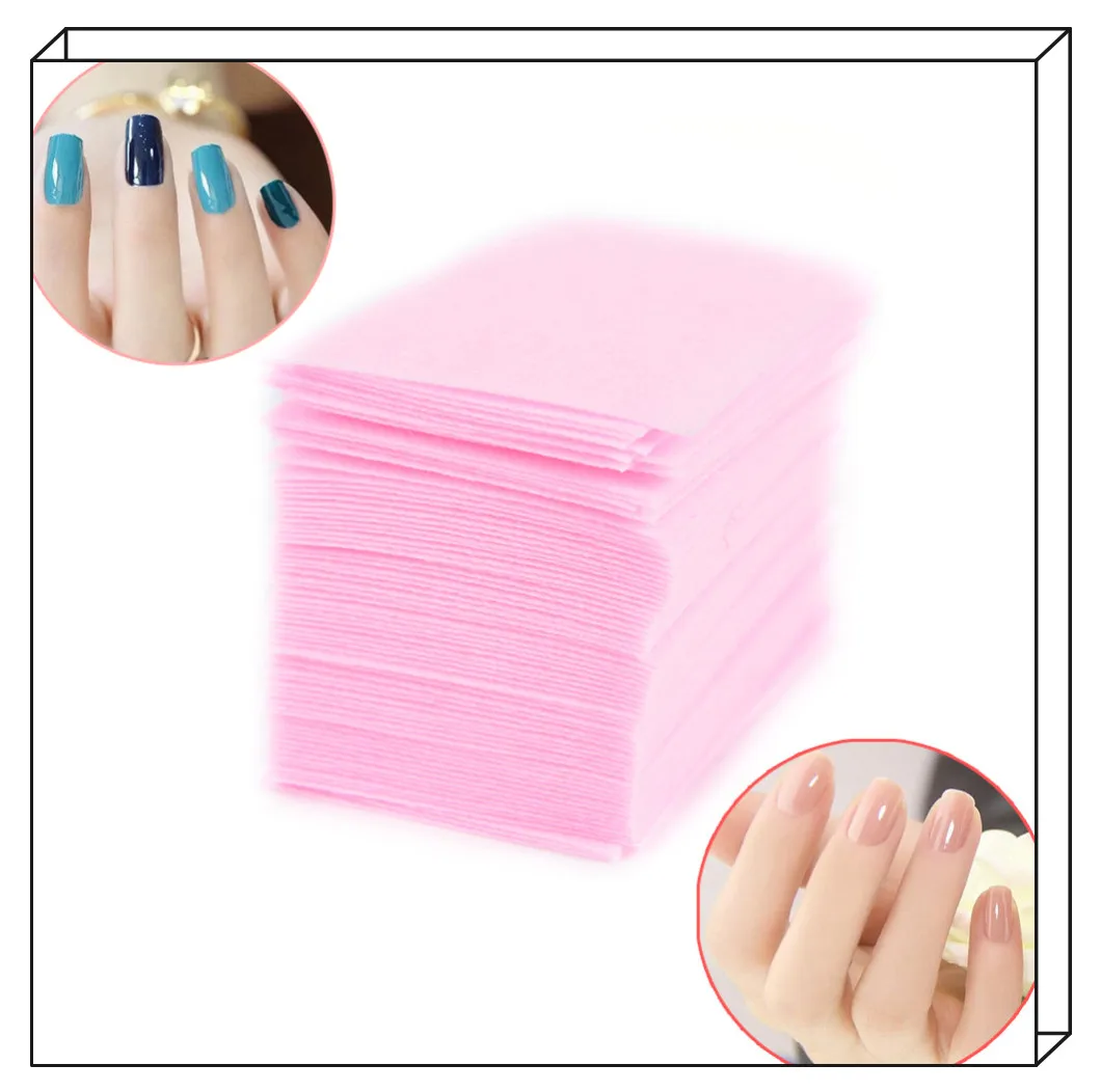 Remove Nails Varnish Cotton Pads Lint-Free Wipes Napkins Manicure Nail Art Tools Lint Free Gel Polish Removal Wraps Hot | Красота и
