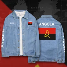 Republic of Angola Angolan AGO denim jackets men coat men s suits jeans jacket thin jaquetas