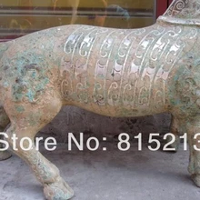 Bi00702 2" Китайский народный Классическая Книги по искусству бронза Медь позолоченного серебра животных Коза Овцы Статуя