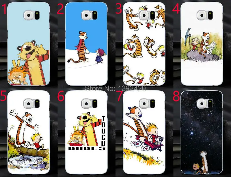 Мультфильм Calvin Жесткий Прозрачный Чехол Кожи для Samsung S5 S4 S3 S6 S7 Край Grand Prime|s4 case|s4