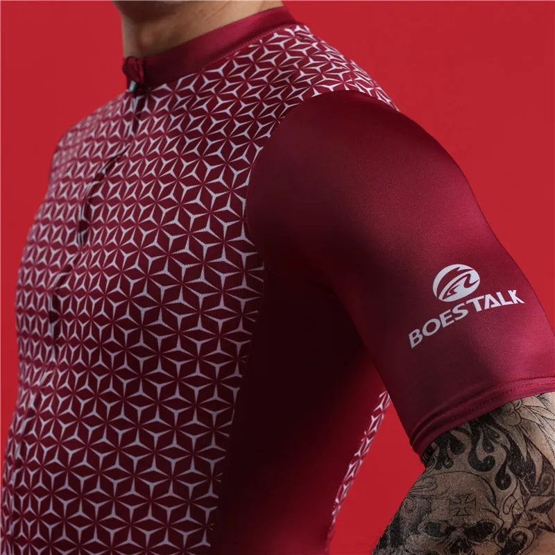 BOESTALK glamour men bike jersey summer short sleeve sexy cycling jersey go pro team Professional competition maillot ciclismo