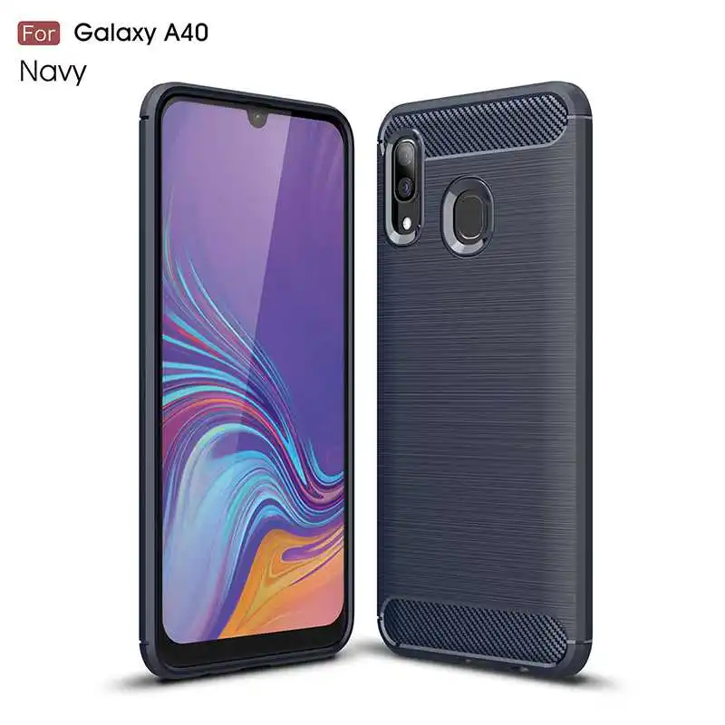 Модный противоударный мягкий силиконовый чехол Mokoemi 5," для samsung Galaxy A40, чехол для samsung Galaxy A40, чехол для телефона - Цвет: Navy Blue