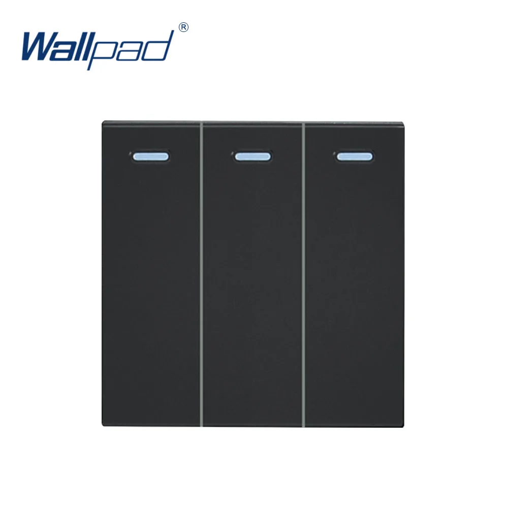 Wallpad Luxury 3 Gang 1 Way переключатель функциональный ключ для стены только белый и