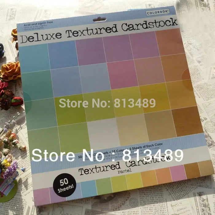 

50pcs 12'' X 12'' Scrapbooking Paper Textured Cardstock Paper for Scrapbook Card Stock Wedding Decor Inviation Paper 1pack
