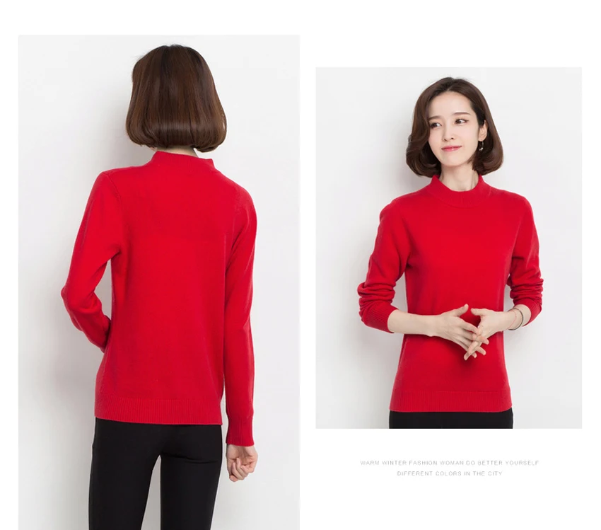 Ismtide Women Turtleneck Cashmere Sweater 2