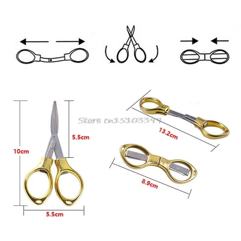 Мини нержавеющая сталь и АБС-пластик складной брелок-ножницы рыболовные ножницы инструмент для кемпинга G08 и Прямая поставка