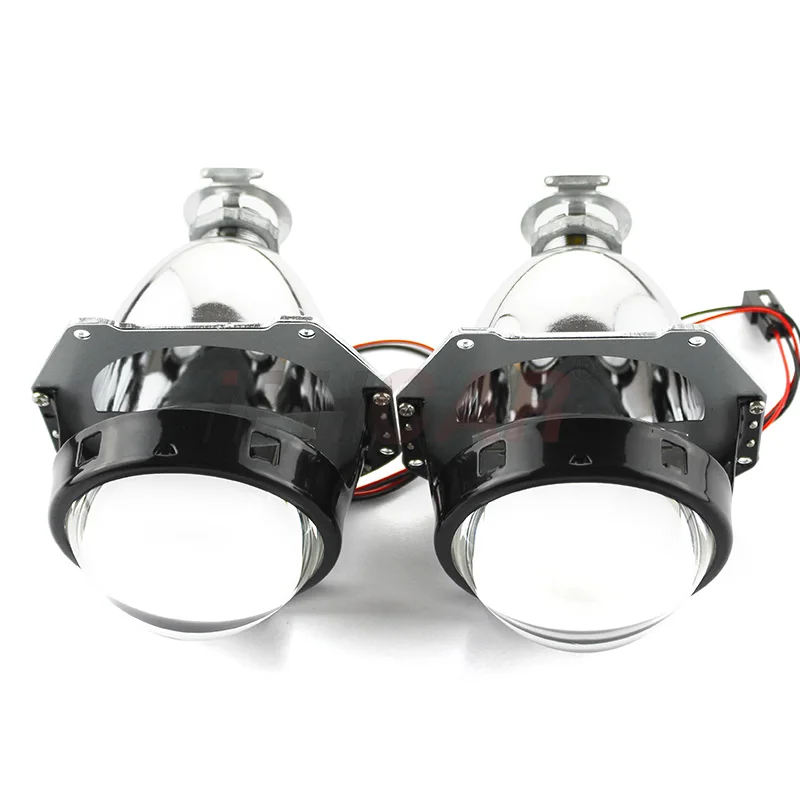 

Free Shipping IPHCAR Car Styling LHD/RHD LED Angel Eyes Light Guide Projector Shroud Auto Headlight Bi-xenon Projector Lens