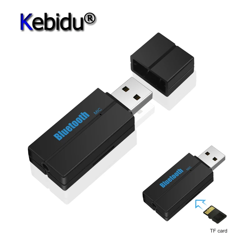 

Portable USB Bluetooth Receiver Bluetooth AUX 3.5mm Wireless Adapter Dongle Audio Home Speaker V4.2 Receptor For Car Support TF