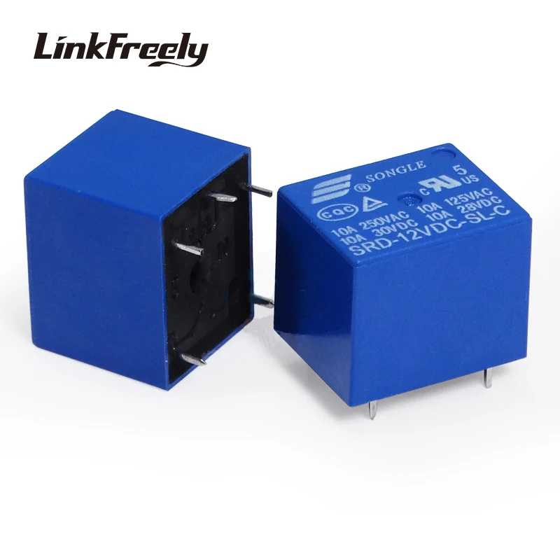 Relé de alimentación SRU-12VDC-SL-C 8PCS 10 A 12VDC T70 5 Pines