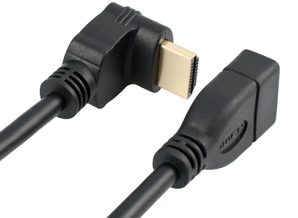 Вверх угловой 90 градусный разъем HDMI 1 4 с Ethernet 3D Тип A штекер гнездо Удлинительный