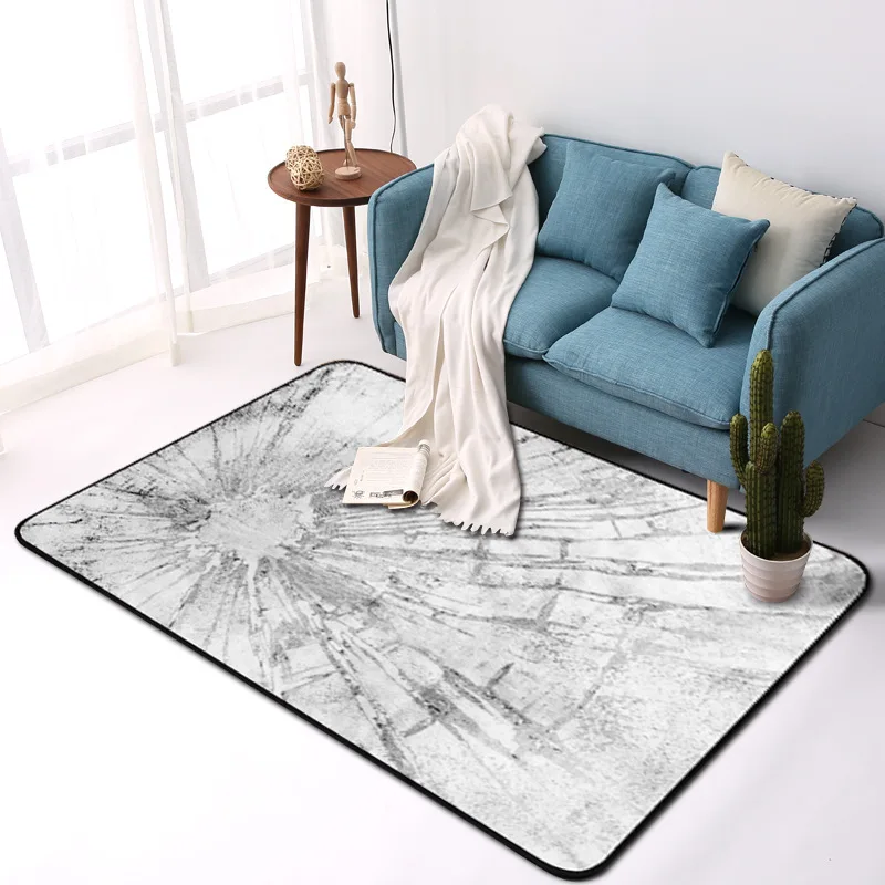 Simple White Grey Nordic Style Carpet Rugs For Living Room Bedroom Rectangle Area Rug Anti Slip Coffee Table Floor Mats