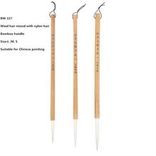 Высокое качество 1 шт. BW-327 шерсть синтетические смешанные волосы бамбуковая ручка китайская живопись принадлежности художественная краска для каллиграфии кисти