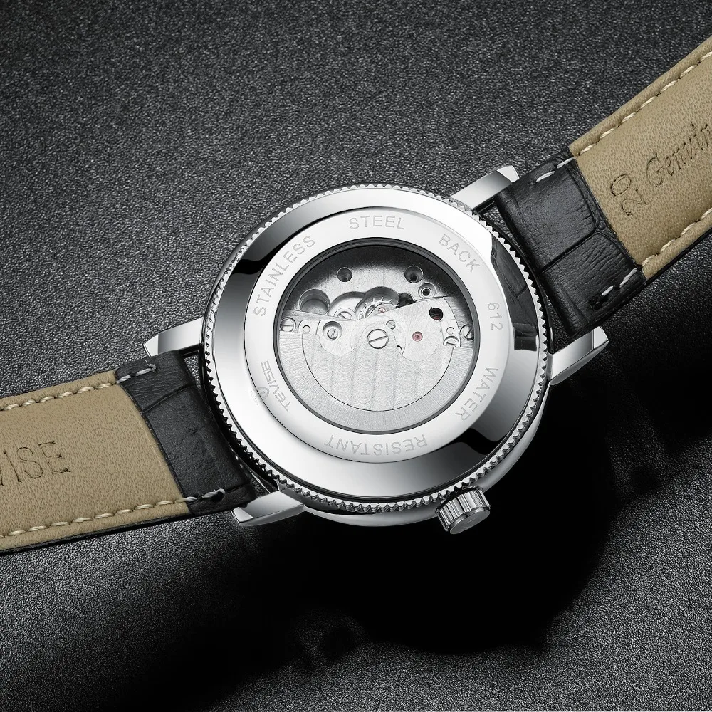 Модные деловые автоматические часы TEVISE механические Moon Phase Tourbillon Montre Homme Automatique