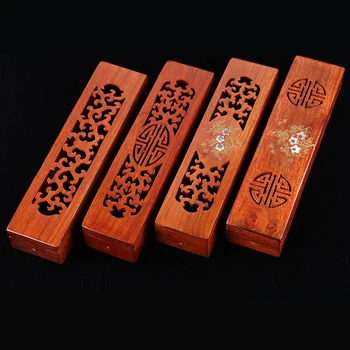 

Wood Incense Burner Hand Carving Hollow Incense Stick Holder Aromatherapy Box Lying Censer for Home Decor Living Room Office