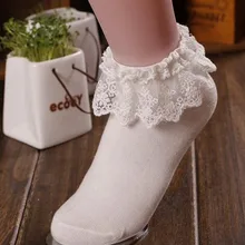 1 пара/лот; ; модные милые модные женские винтажные кружевные хлопковые носки; короткие носки принцессы