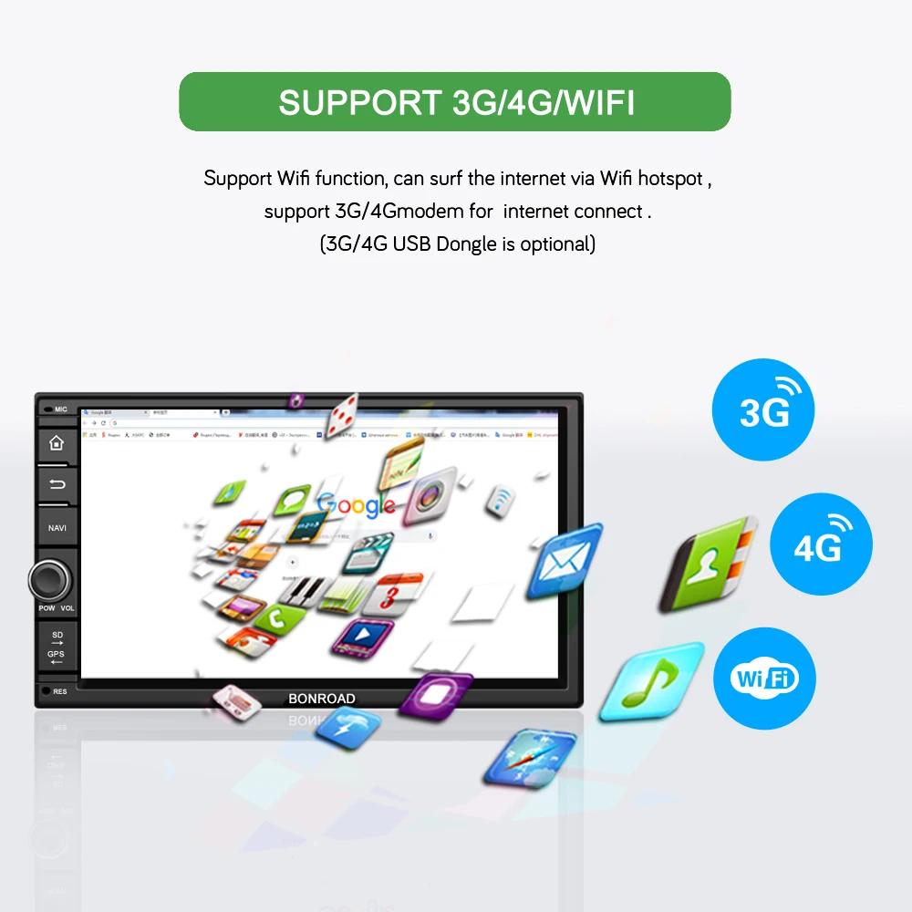 Discount Bonroad7"2Din Octa Core Android 8.1. Car Multimedia Player With DSP For Nissan GPS Navigation Radio Stereo Audio Player(No DVD) 14