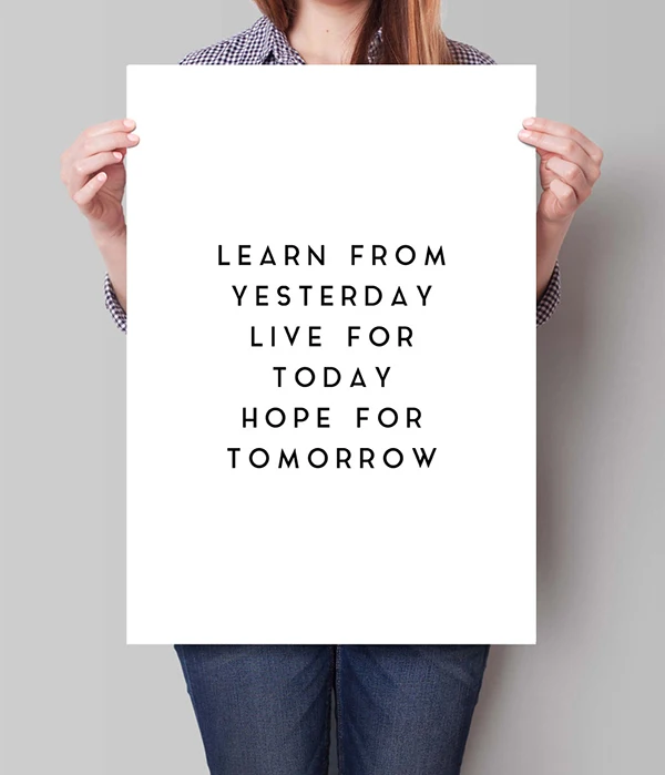 Inspirational Quote Print - Gift for Man - Live For Today - Mancave - Office Poster - Awesome Quote - Typography Print