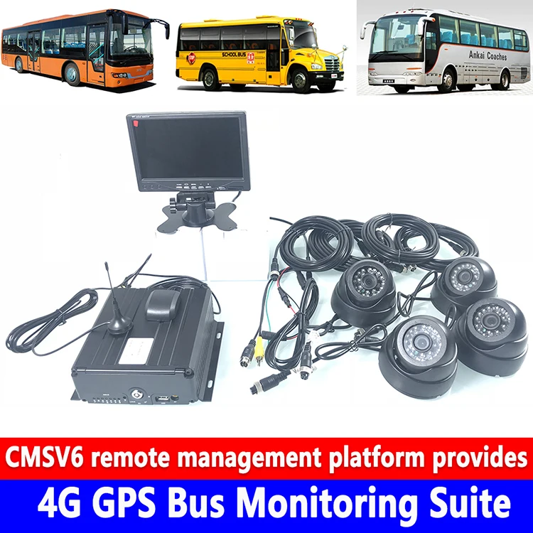 sd de Disco hd + 7 Kit de Monitoramento Cartão Rígido Monitoramento Polegada Display Digital 4g Gps Ônibus Agrícola Locomotiva - Semi-reboque Ahd 7 Automóveis e motos