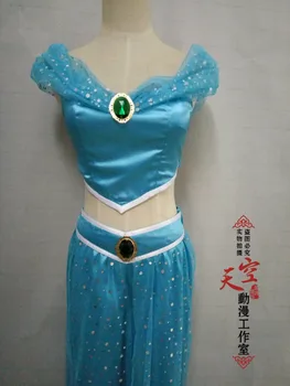 

Adult Aladdin Lamp Jasmine Princess Cosplay Halloween Costume Party Dress Pants