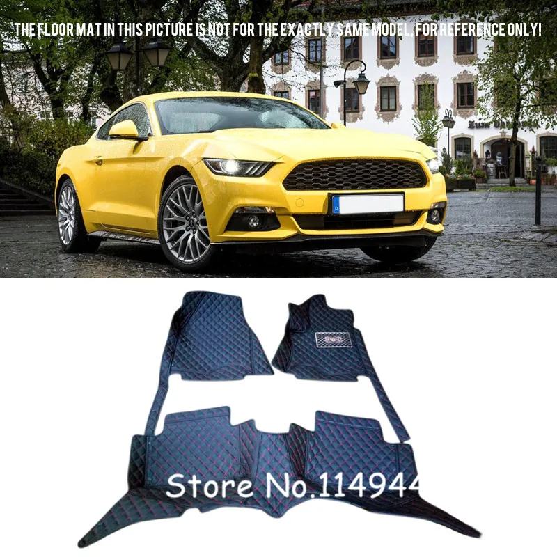 

For Ford Mustang 2015 2016 2017 (2 door) Interior Durable Auto Waterproof Custom Car Floor Mats Carpets Full set