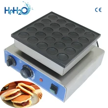 Ce aprovado 110v/220v comercial 25 buracos dorayaki pancake maker mini máquina de panqueca ferro fundido poffertjes pan com 25 covinhas