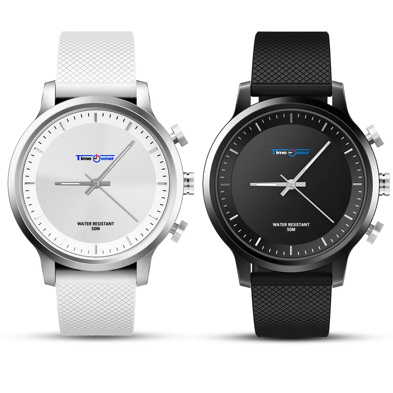 

Time Owner Hybrid Watch Traditional Watch with Smart Functions Activity Tracking Message Remind SOS Water Resistant Wrist Watch
