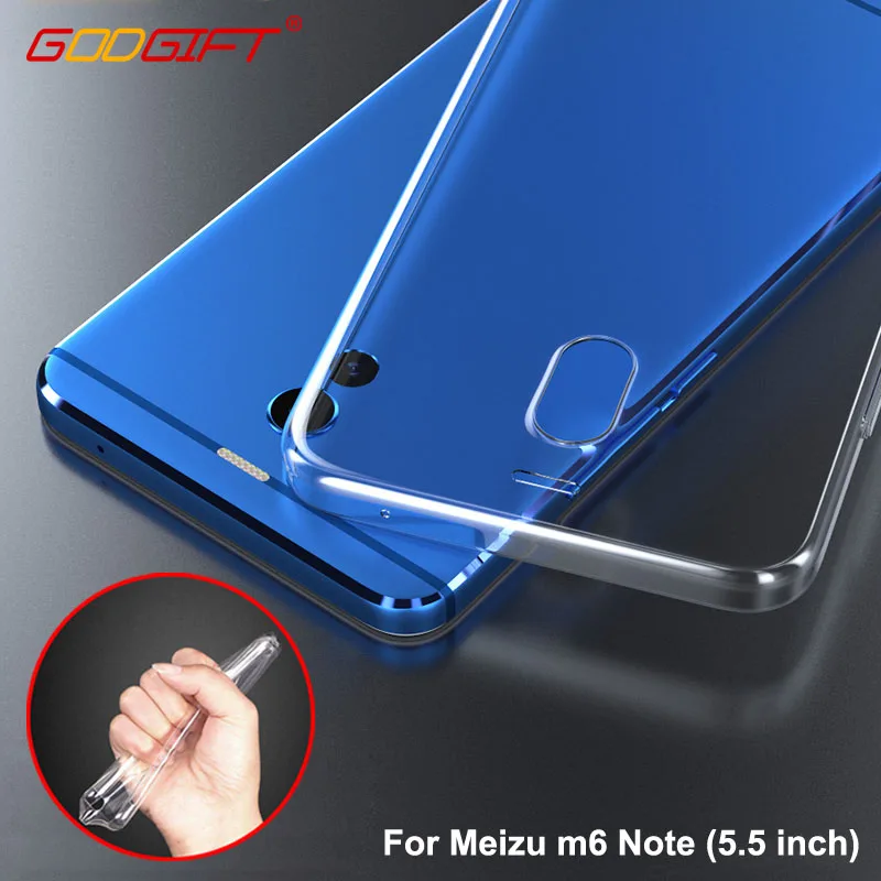 

GodGift Meizu m6 Note Case Luxury Meizu m6Note Transparent Shockproof Silicone Cover For Meizu m 6 Note Phone Cases Back Cover
