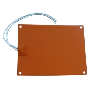 

400*200*1.5mm Silicone 3D Printer Heat Bed 220v 240w Silicone Rubber Heater 4mm hole center 4*3mm holes corner 1000mm lead wire