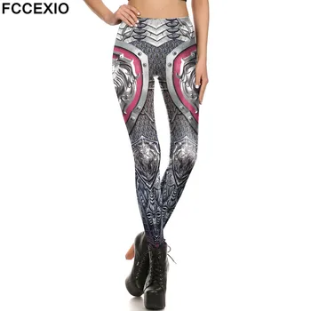 

FCCEXIO 2019 New 3D Printed Slim Fitness Leggings Women Leggins High Waist Elasticity Push Up Legging Winter Plus Size Pants