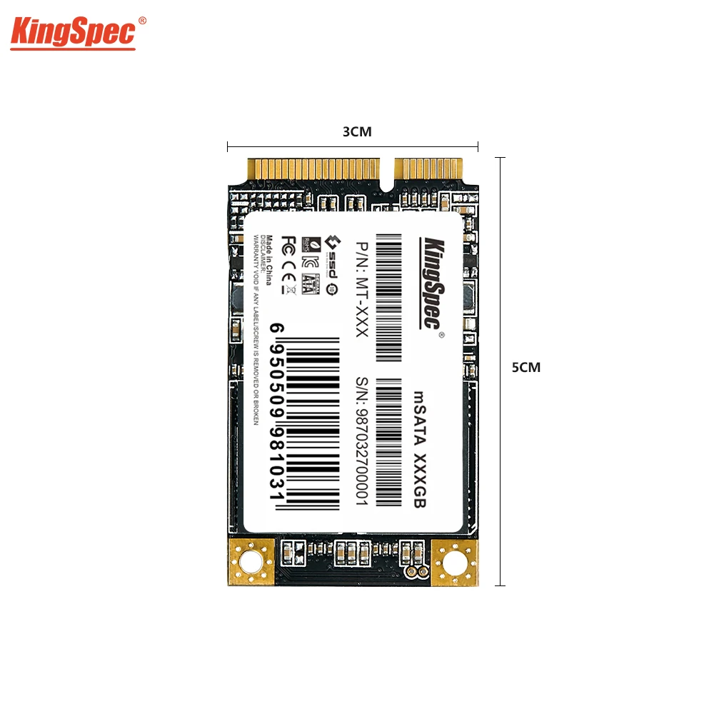 Твердотельный накопитель KingSpec mSATA SSD 120 ГБ 256 512 Гб Mini SATA ТБ hdd внутренний жесткий