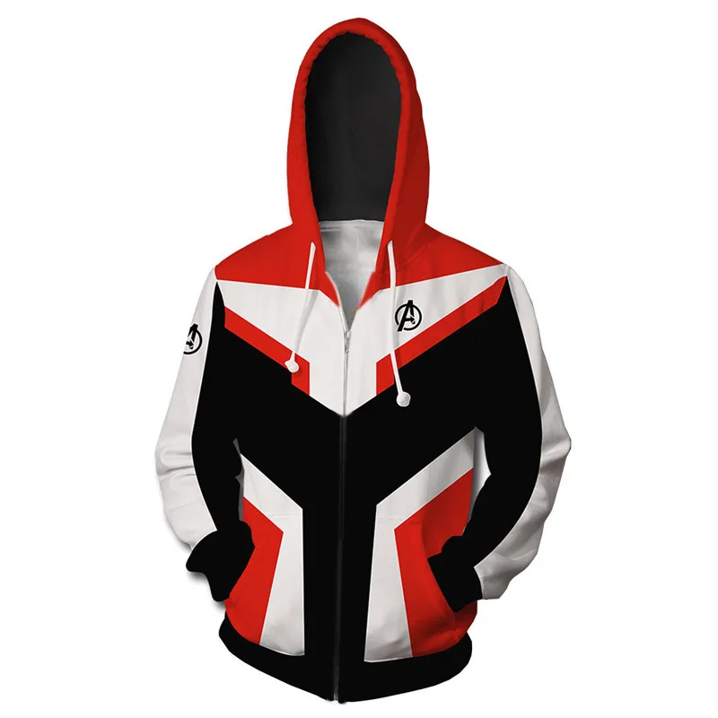  2019 Avengers Endgame Quantum Realm Sweatshirt Jacket Advanced Tech Hoodie Cosplay Costumes superhe