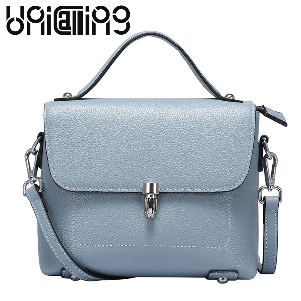 

Genuine leather women small shoulder bag female fashion alloy hasp flap bag hot bag women brief small crossbody shoulder bag