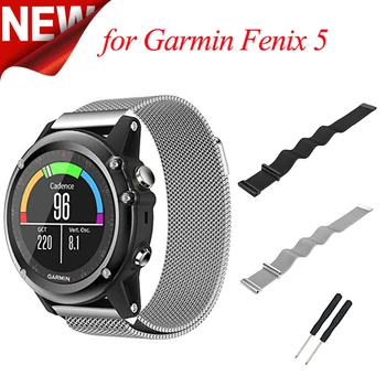 

22mm Width Milanese Magnet Strap for Garmin Fenix 5 Plus Band Stainless Steel Watch Band for Garmin Fenix 5 Metal Bracelets