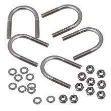 304 Нержавеющая сталь серебро M6 U-Болты U-Шурупы подходит для трубопровода упаковка из 5